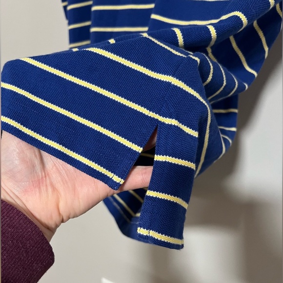Brooks Brothers Slim Fit Blue/Yellow Striped Cotton Performance Polo Size XL - Picture 5 of 7